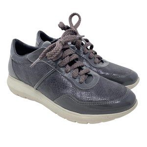 Wirth Garda Lace Grey Combi Sneaker Size 7.5 Grey Patent Leather Orthopedic Shoe
